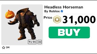 Buying Headless Horseman Roblox Halloween 32K Shopping spree [upl. by Jacky]