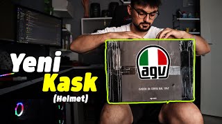 YENİ AGV KASK ALDIM  KUTU AÇILIŞI  NEW HELMET [upl. by Notsur107]