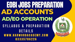 EOBI Jobs Syllabus AD Finance AD amp EO Operation Cadre  Preparation Plan [upl. by Fleur]