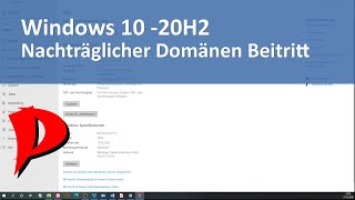 Windows 10 ab 20H2 Nachträglicher Beitritt in eine Domäne [upl. by Aihk827]