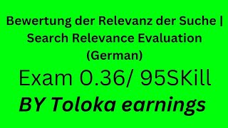 Bewertung der Relevanz der Suche  Search Relevance Evaluation German  036 NEW EXAM95skill [upl. by Jeaz]