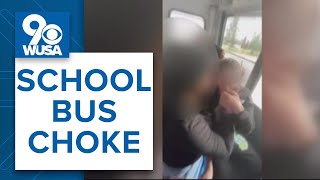 Middle school student being strangled by bully on school bus [upl. by Cooperstein]