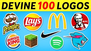 🧠 DEVINE 100 LOGOS EN 3 SECONDES ✅🔥🤔 QUIZ 100 LOGOS [upl. by Nahgam]