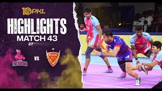 Match Highlights Jaipur Pink Panthers vs Dabang Delhi KC  December 27  PKL Season 10 [upl. by Nodarb]