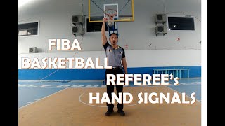 FIBA Referees Hand Signals [upl. by Auqinehs]