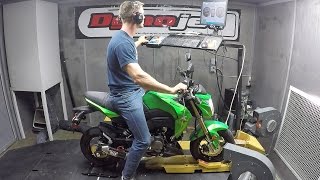 2017 Kawasaki Z125 Pro Yoshimura RS2 Exhaust Install With Dyno Video [upl. by Aneeroc]