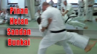 Practical Kata Bunkai Pinan  Heian Sandan Opening Sequence [upl. by Barbarese]