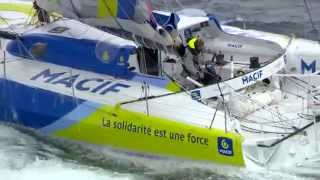 Macif en route pour la Route du Rhum  on embarque avec François Gabart [upl. by Ecirtam]