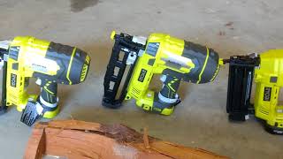 Ryobi Airstrike and Milwaukee Fuel Cordless Finish Nailers [upl. by Leamhsi]