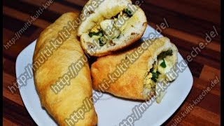 Piraschki  Piroschki mit Ei  Teigtaschen  Pirogge mit Ei [upl. by Acinad]