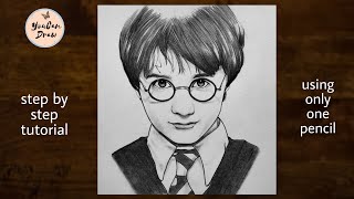 How to draw Harry Potter step by step  Drawing Tutorial YouCanDraw [upl. by Holcman]