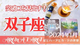 【ふたご座】2024年1月運勢🕊新たな道を見出す🔥大胆に動こう✨星とカードからのメッセージ🌟【タロット＋オラクルカード＋アロマ】仕事・恋愛・人間関係・お金 [upl. by Nnyla]