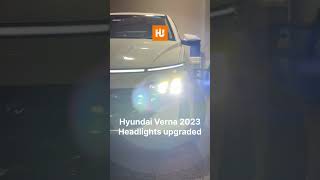 New hyundai verna 2023 headlight upgraded for better visibility led laser aozoom projector [upl. by Shippee]