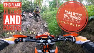 Fumbling around at Parkwood outdoors Tong enduro ktm how to crash video [upl. by Gayner]