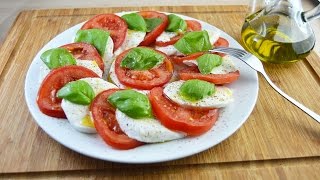 Caprese Salad  Easy Tomato Fresh Mozzarella amp Basil Salad Recipe [upl. by Ruscio]