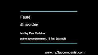 Fauré En sourdine  Piano Accompaniment [upl. by Tareyn]