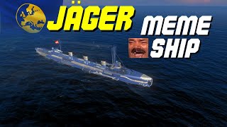 JÄGER Is Going On The HUNT New Meme Ship  Wows Blitz Ship First Impressions [upl. by Bass]