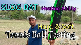 Shot Hitting Ability Test Of SLOG Plastic Bat With Both HardSoft Tennis Ball [upl. by Weinberg]