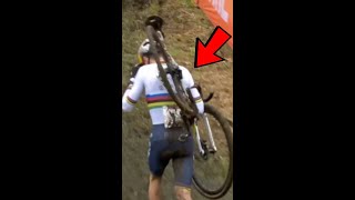 Tom Pidcock CRASH SNAPS BACK WHEEL 😱 [upl. by Nnylf]