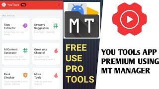 YOUTOOL APP PREMIUM BYPASS MT MANAGER  YOU TOOLS PRO [upl. by Adlig]