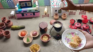 COOKING  MINIATURE COOKING  MINI KITCHEN  EGG PITHA RECIPE [upl. by Yrret327]