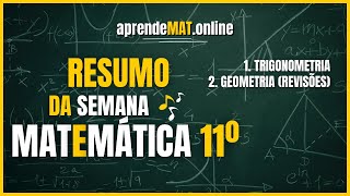 Trigonometria 11 ano Resumo semanal  Matemática 11º [upl. by Nhoj]