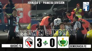 GOLEADA DEL IMPERIO Quiché FC 3 vs Democracia FC O  Jornada 5 Clausura 2024 RESUMEN COMPLETO [upl. by Anelehs]