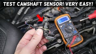 HOW TO TEST CAMSHAFT POSITION SENSOR ON A CAR [upl. by Assirrec]