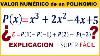 VALOR NUMÉRICO de un POLINOMIO 👉 Introducción NIVEL 1 [upl. by Ailekat]