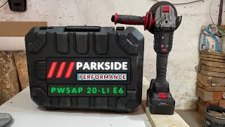 PARKSIDE PERFORMANCE PWSAP 20Li E6 ANGLE GRINDER [upl. by Onabru638]