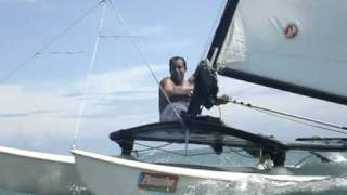 Hobie cat sailing in Itaparica Island Brazil [upl. by Kimmel173]