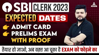 SBI Clerk Exam Date 2023  SBI Clerk Admit Card amp Expected Exam Date  SBI Clerk 2023 [upl. by Colville]