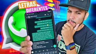 Como Escrever com LETRAS DIFERENTES no WhatsApp [upl. by Dalt557]