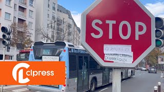 Inscriptions antisémites sur un panneau STOP 6 novembre 2023 Créteil France [upl. by Chemaram961]