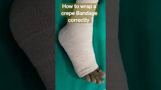 How to apply crepe Bandage for swelling of the Leg and Anklee Garam Patti kaise bandhe [upl. by Guido766]