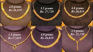 Light Weight gold Jewellery Designs From 3 Grams With Price  Lifestyle Gold [upl. by Eluj]