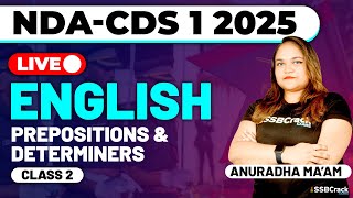 NDACDS 1 2025 Exam English Live  Prepositions amp Determiners  Class 2 [upl. by Shanleigh]