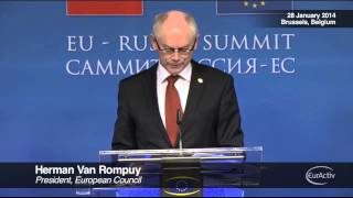 EU association agreement compatible with Russias customs union Van Rompuy says [upl. by Arzed]