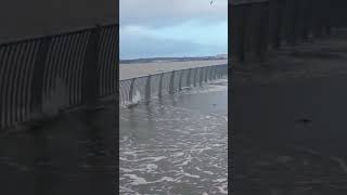 High spring tide on the River Mersey [upl. by Nayrda]