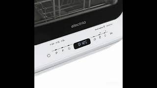 electriQ Freestanding Mini Table Top Dishwasher with Glass Front  White [upl. by Louisa49]