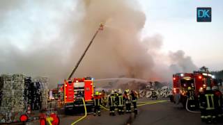 Großbrand in Schrobenhausener Entsorgungsunternehmen [upl. by Nylitak]