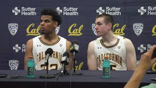 Cal Mens Basketball Andre Kelly and Grant Anticevich Press Conference 121419 [upl. by Kinom337]