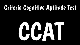 Criteria Cognitive Aptitude Test  How To Pass CCAT [upl. by Anelliw]