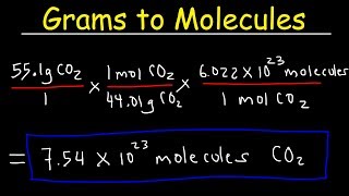 Grams to Molecules and Molecules to Grams Conversion [upl. by Clerissa]