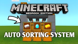 Auto Sorting System In Minecraft PocketJavaBedrock 121  Savage Boy [upl. by Zollie115]