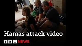 Shocking video of family held captive by Hamas after killing teenage daughter  BBC News [upl. by Keenan]