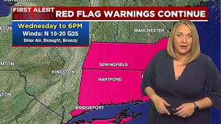 Jannas Wednesday Forecast  Red Flag Warnings Extended [upl. by Oinolopa]