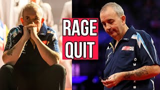 When Phil Taylor RAGE QUIT Darts Game LEFT STAGE [upl. by Nelson]