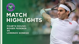 Roger Federer vs Lorenzo Sonego  Fourth Round Highlights  Wimbledon 2021 [upl. by Atirihs]