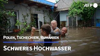 Schwere Überschwemmungen in Polen und Tschechien  AFP [upl. by Antsirhc]